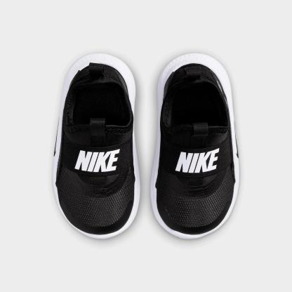 Kids' Toddler Nithtke Flex Runner 4 Running Shoes - Black/White/White/Black - Top view