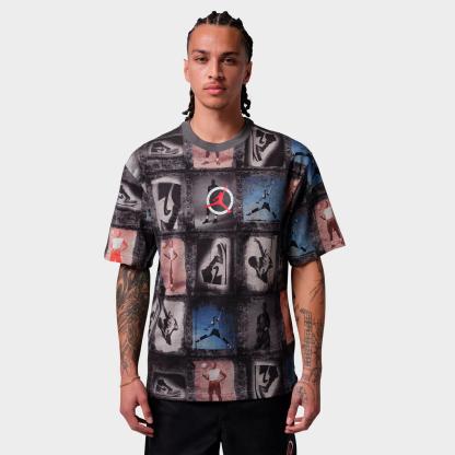 Men's Jordan Flight Club Collage Print T-Shirt - Sail - view 1