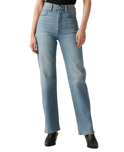 Levi's Women's Ribcage High-Rise Straight-Leg Jeans - Ringing Bells