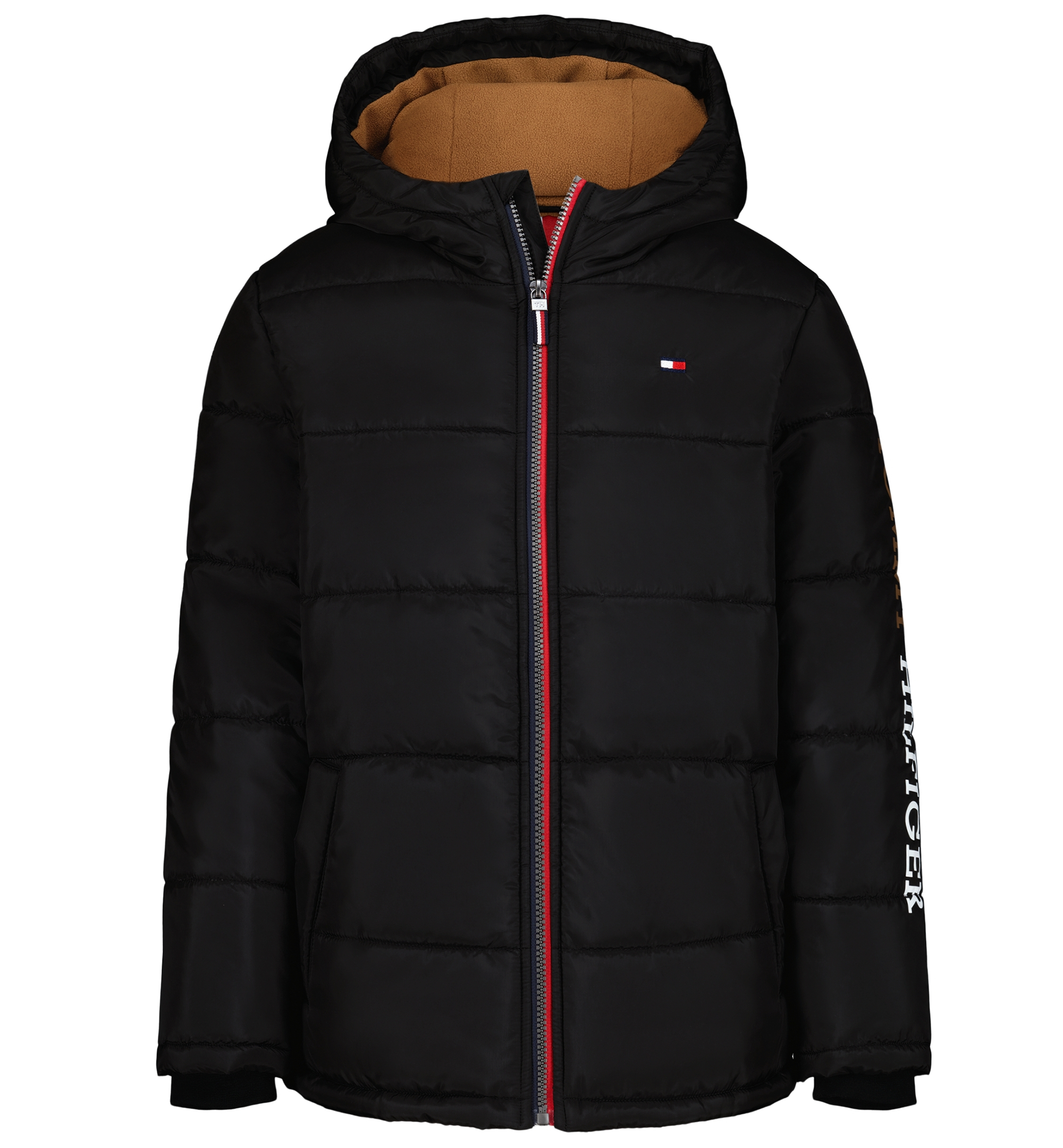 Tommy Hilfiger Boys' 8-20 Logo Puffer Jacket - Black