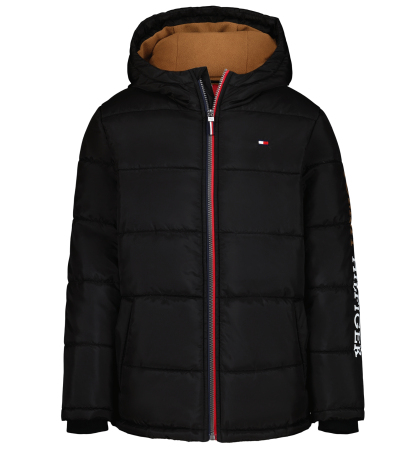 Tommy Hilfiger Boys' 8-20 Logo Puffer Jacket - Black