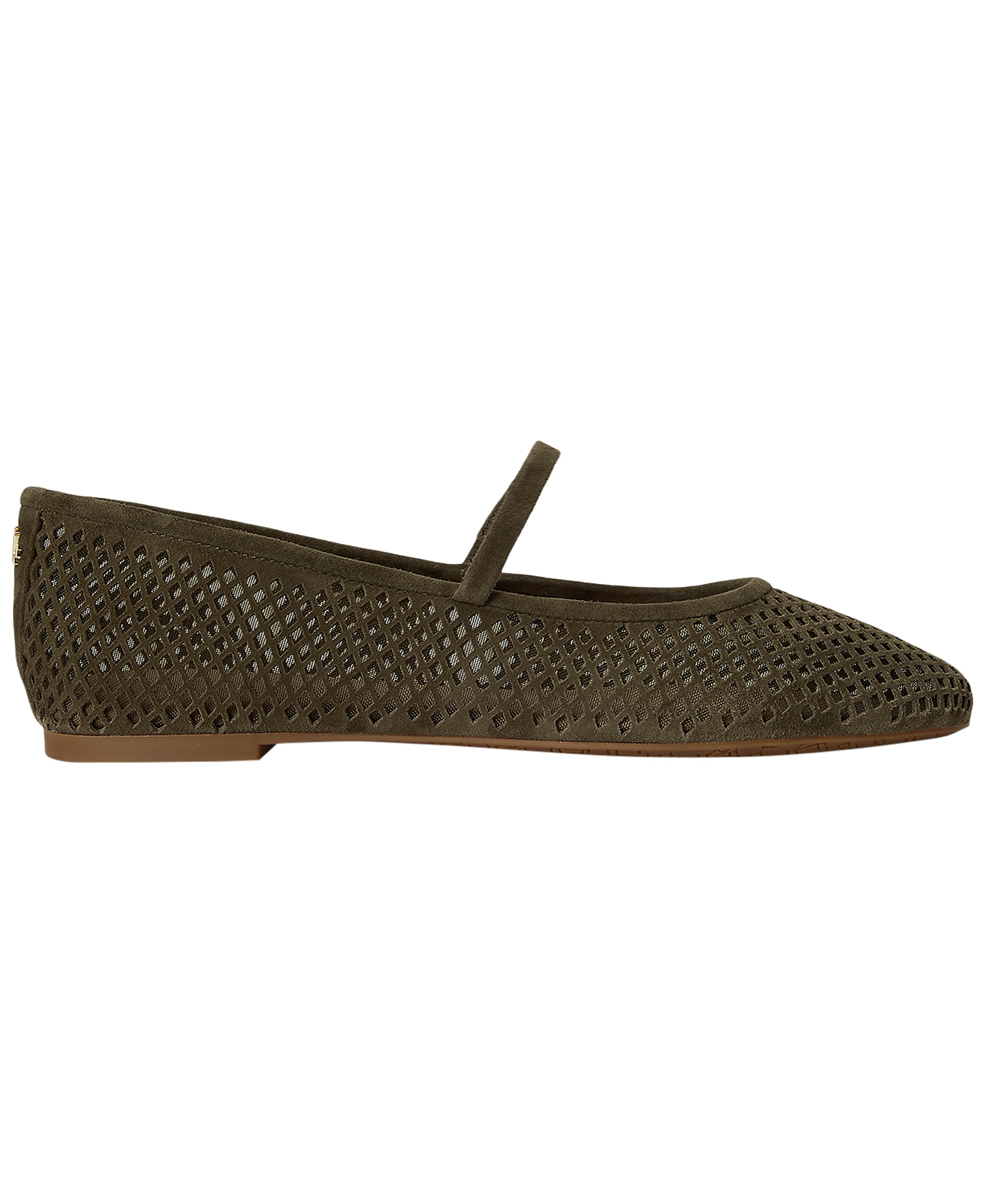 Lauren Ralph Lauren Women's Jayna Perforated Mary Jane Flats - Botanic Green