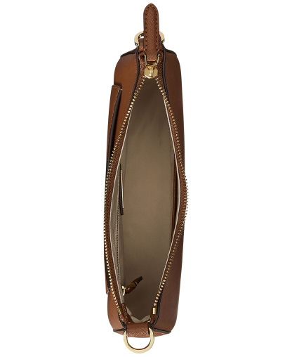 Lauren Ralph Lauren Crosshatch Leather Danni Small Shoulder Handbag - Lauren Tan