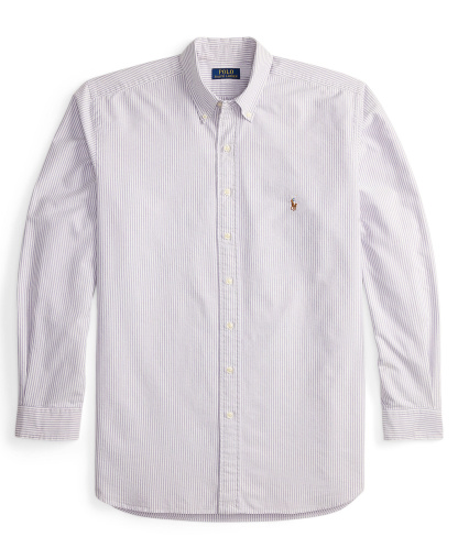 Polo Ralph Lauren Men's Big & Tall Long-Sleeve Oxford Shirt - Thistle/White