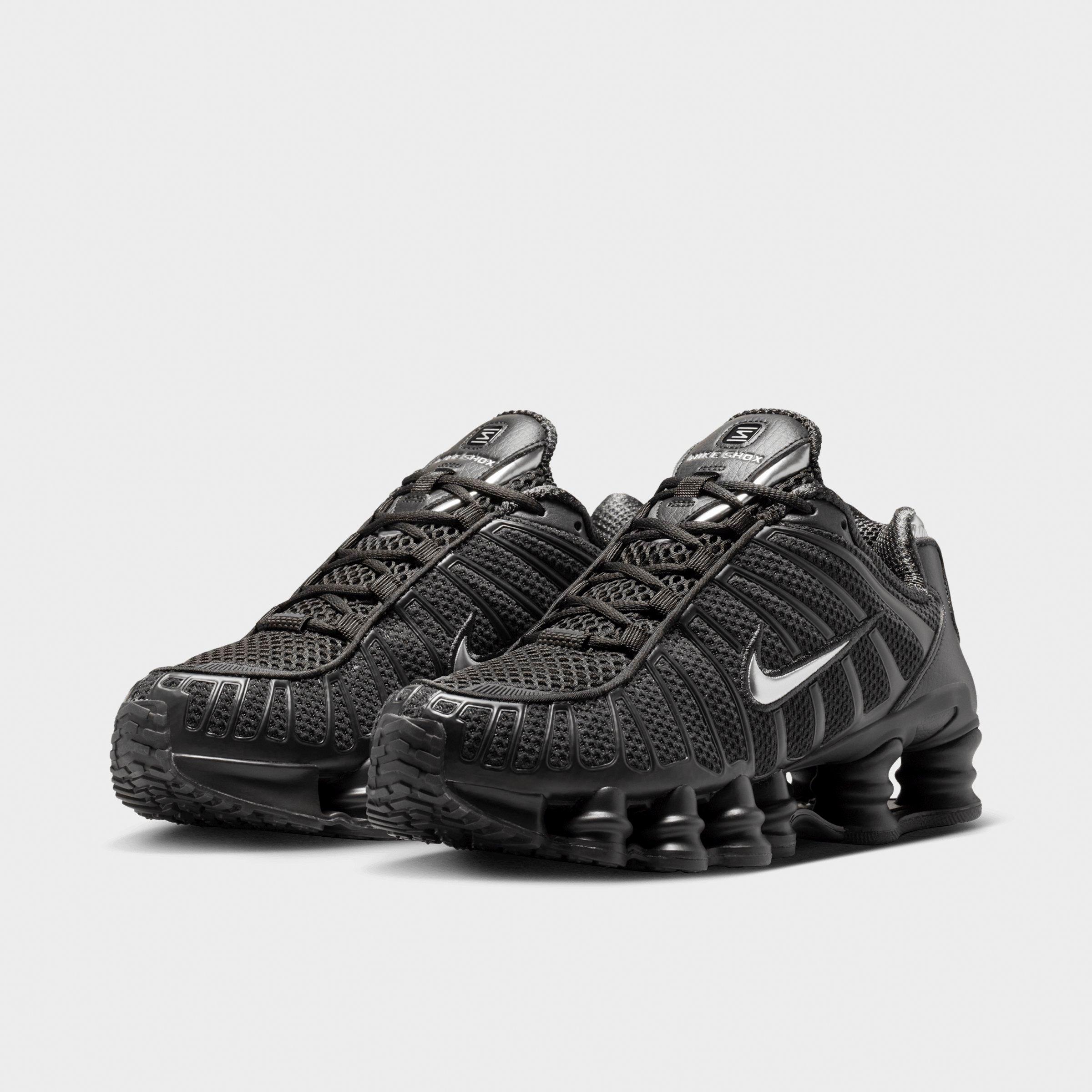 Women's Nithtke Shox TL Casual Shoes - Velvet Brown/Metallic Silver - Both shoes facing left