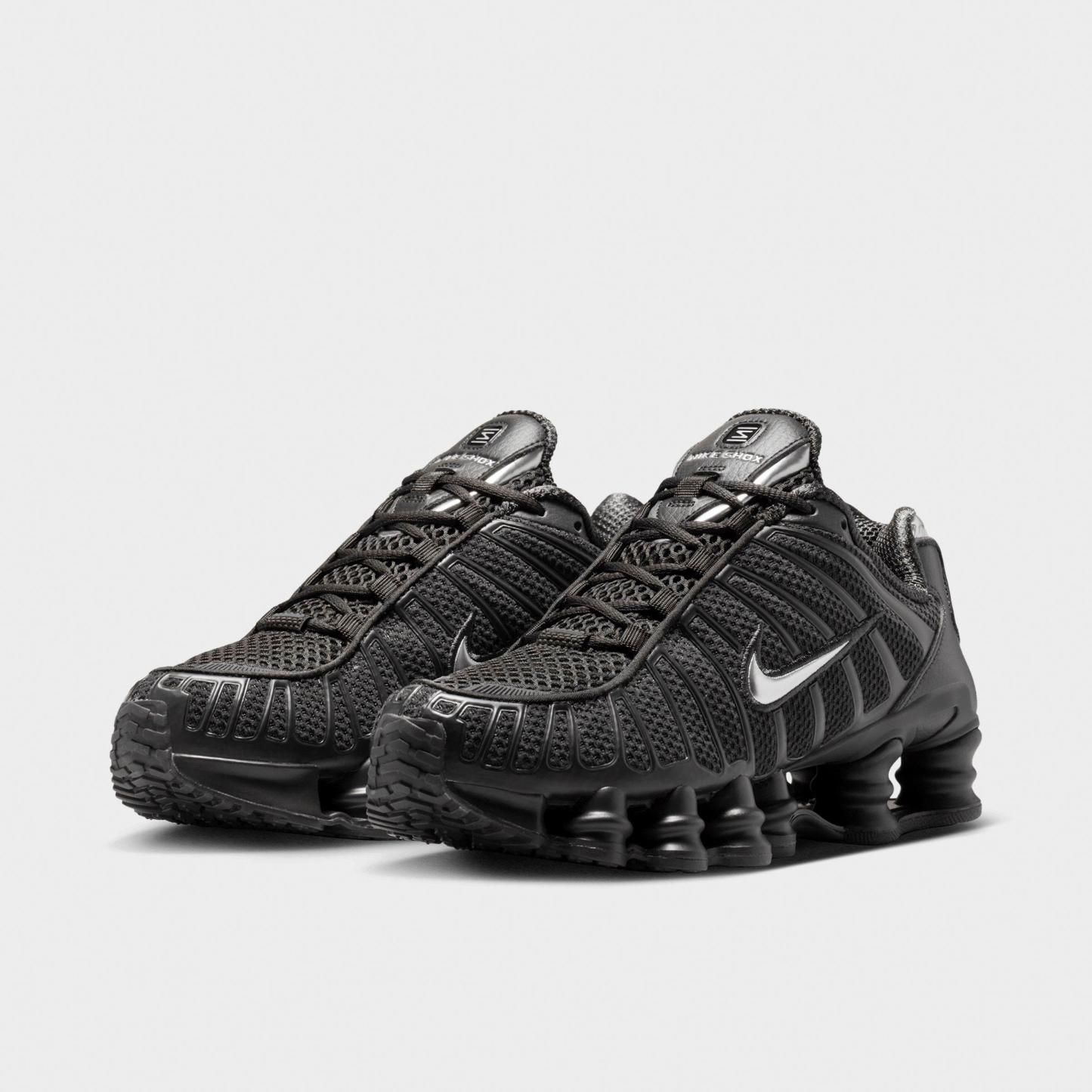 Women's Nithtke Shox TL Casual Shoes - Velvet Brown/Metallic Silver - Both shoes facing left