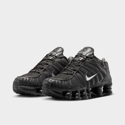 Women's Nithtke Shox TL Casual Shoes - Velvet Brown/Metallic Silver - Both shoes facing left