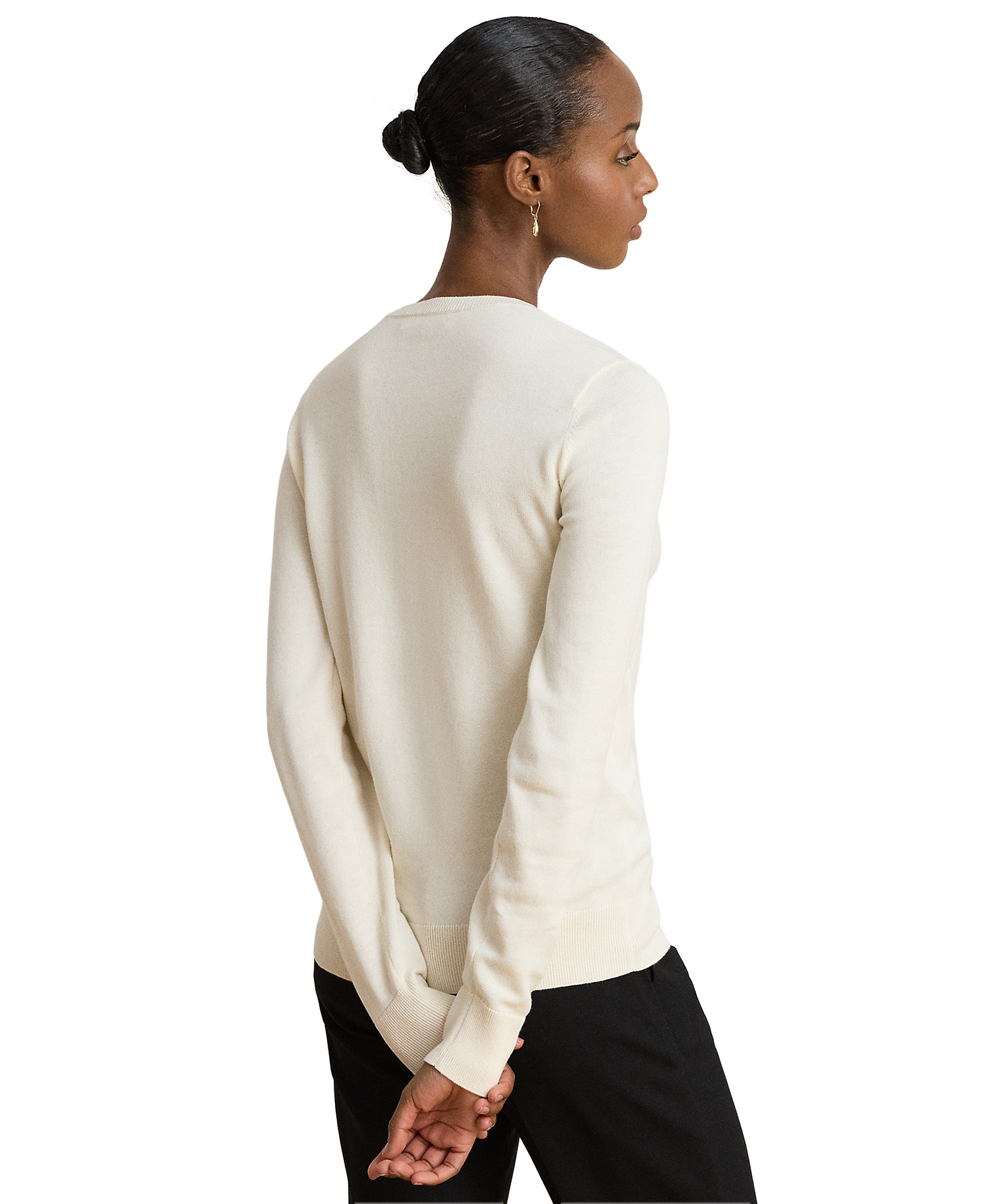 Lauren Ralph Lauren Women's Long-Sleeve Crewneck Sweater - Mascarpone Cream