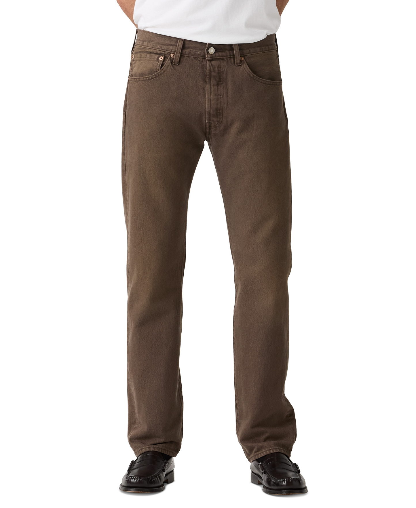 Levi's Men's 501™ Regular-Fit Button Fly Jeans - Brown Times