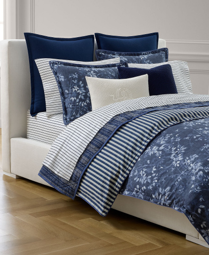 Lauren Ralph Lauren Caterina 3-Pc. Duvet Cover Set, Full/Queen - Navy
