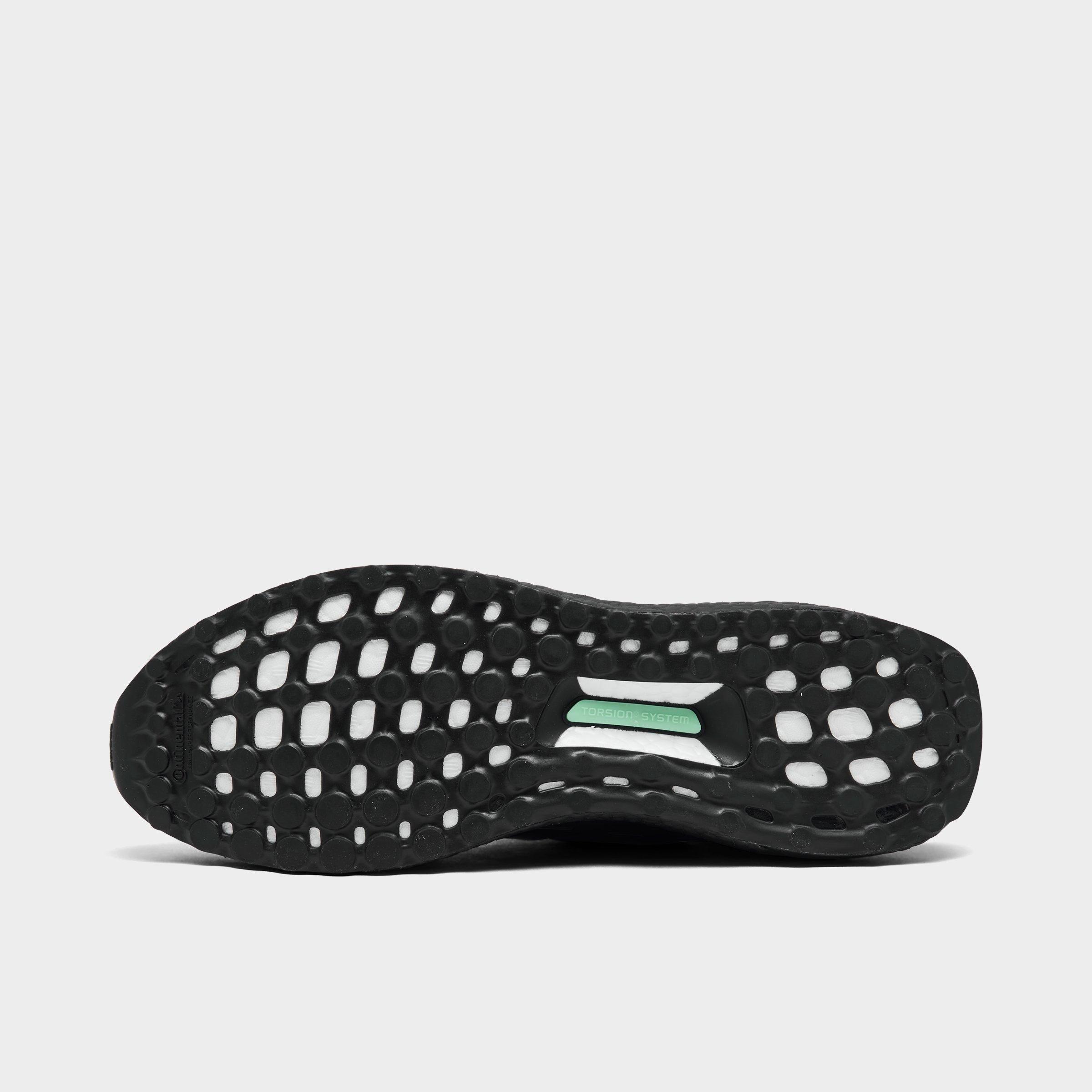 Men's adidas Ultraboost 1.0 Running Shoes - Black/Black/Beam Green - Bottom view