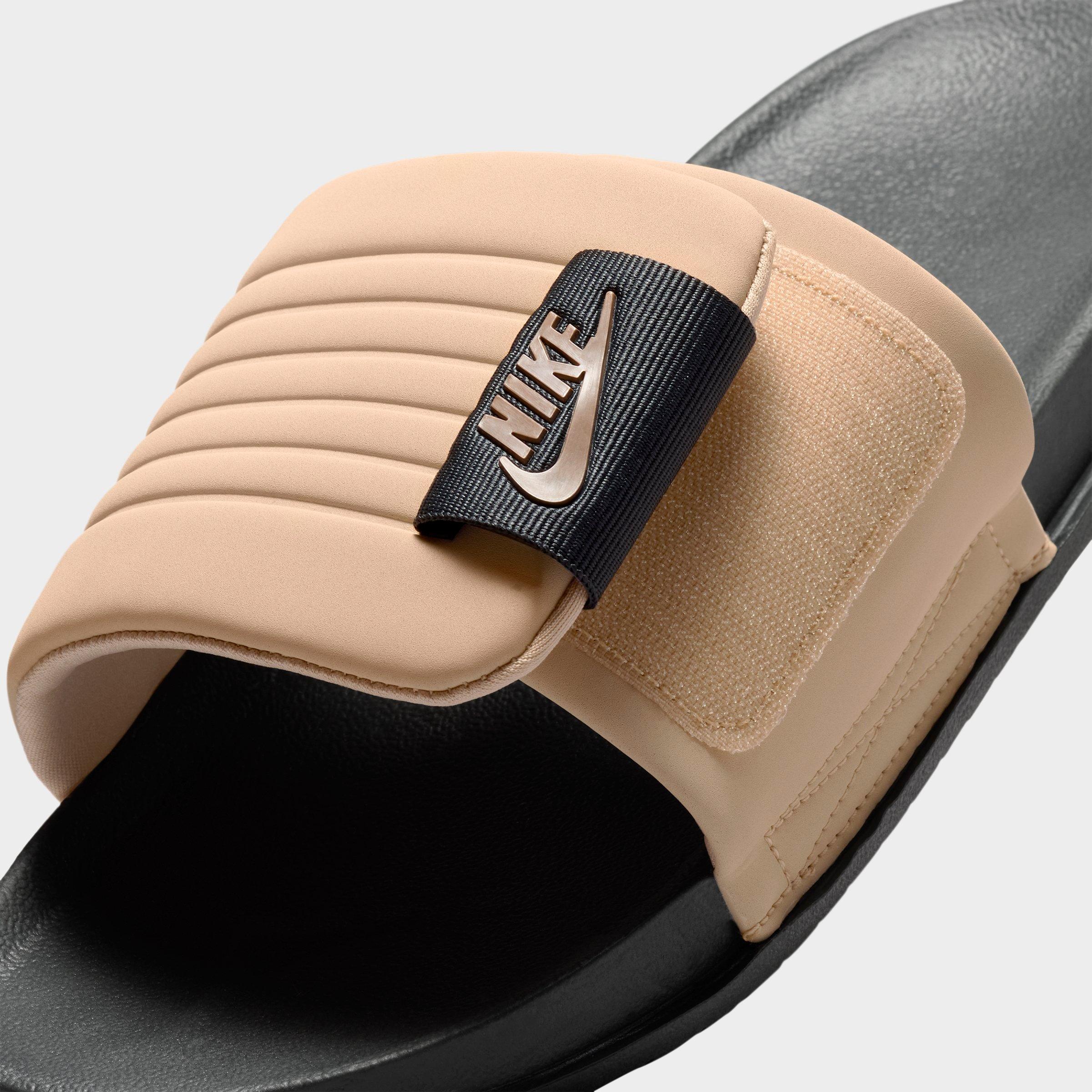 Men's Nithtke Offcourt Adjust Slide Sandals - Anthracite/Linen/Mink Brown - Detail shot