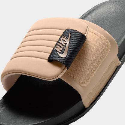 Men's Nithtke Offcourt Adjust Slide Sandals - Anthracite/Linen/Mink Brown - Detail shot