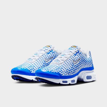 Men's Nike Air Max Plus VII Casual Shoes - White/Blue Crystal/Metallic Silver/White