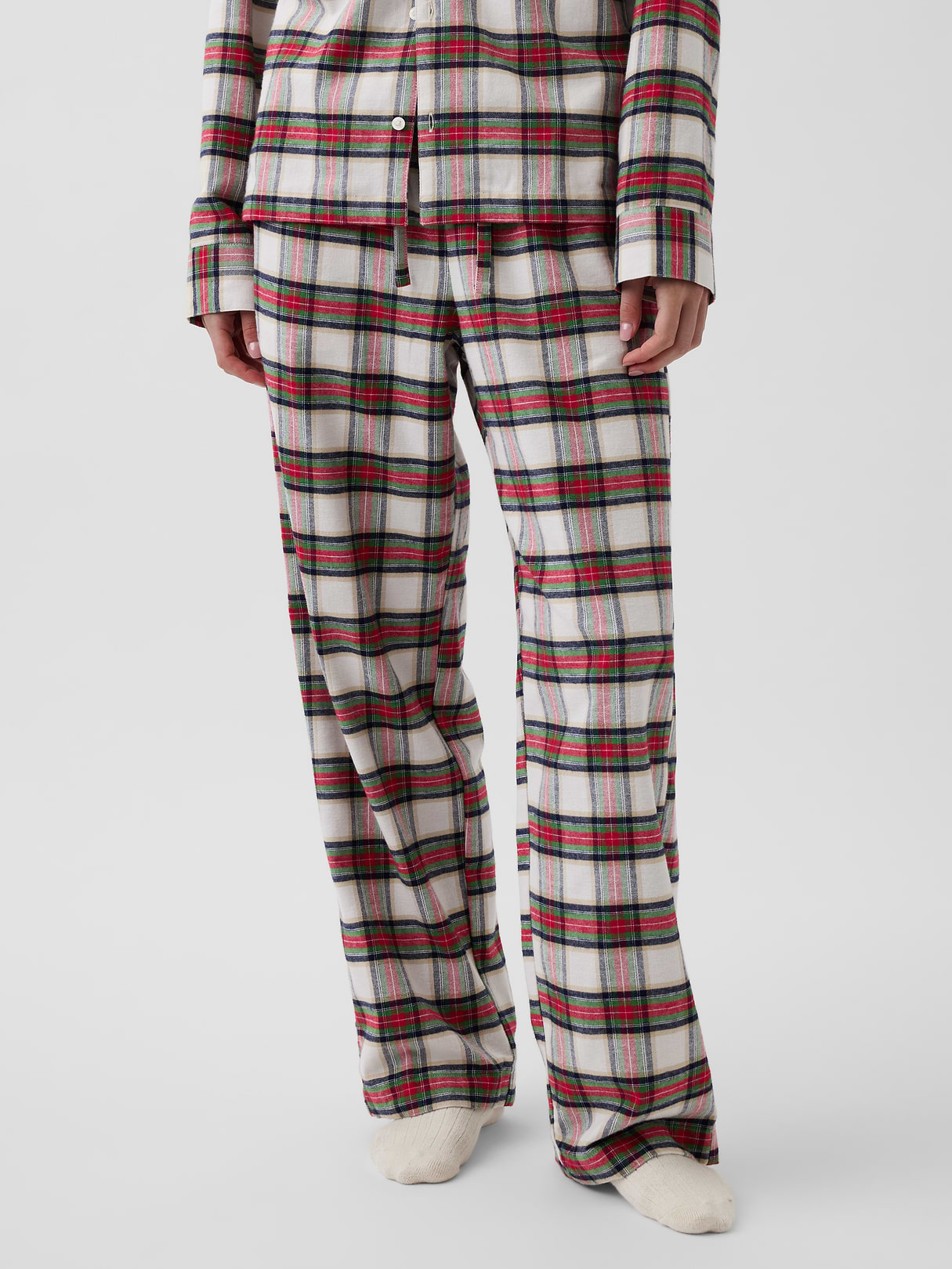Adult Softest Flannel PJ Pants - Red & cream tartan