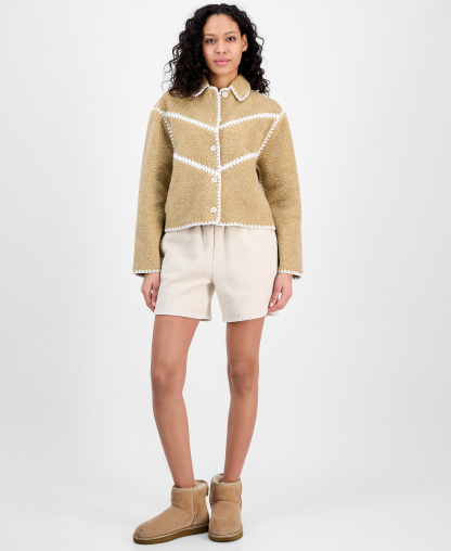 UGG Women's Ellison Fluff Shell Jacket - Sand Heather