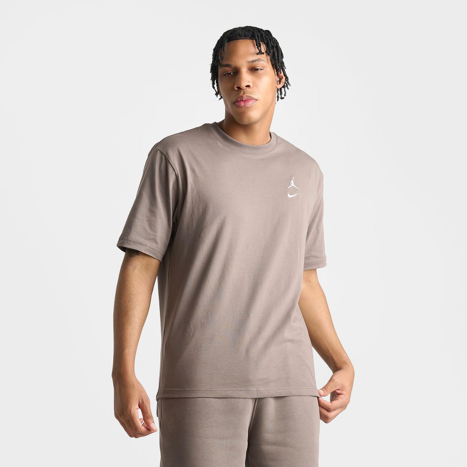 Men's Jordan Brooklyn Swoosh Logo T-Shirt - Olive Grey/Sail - view 3