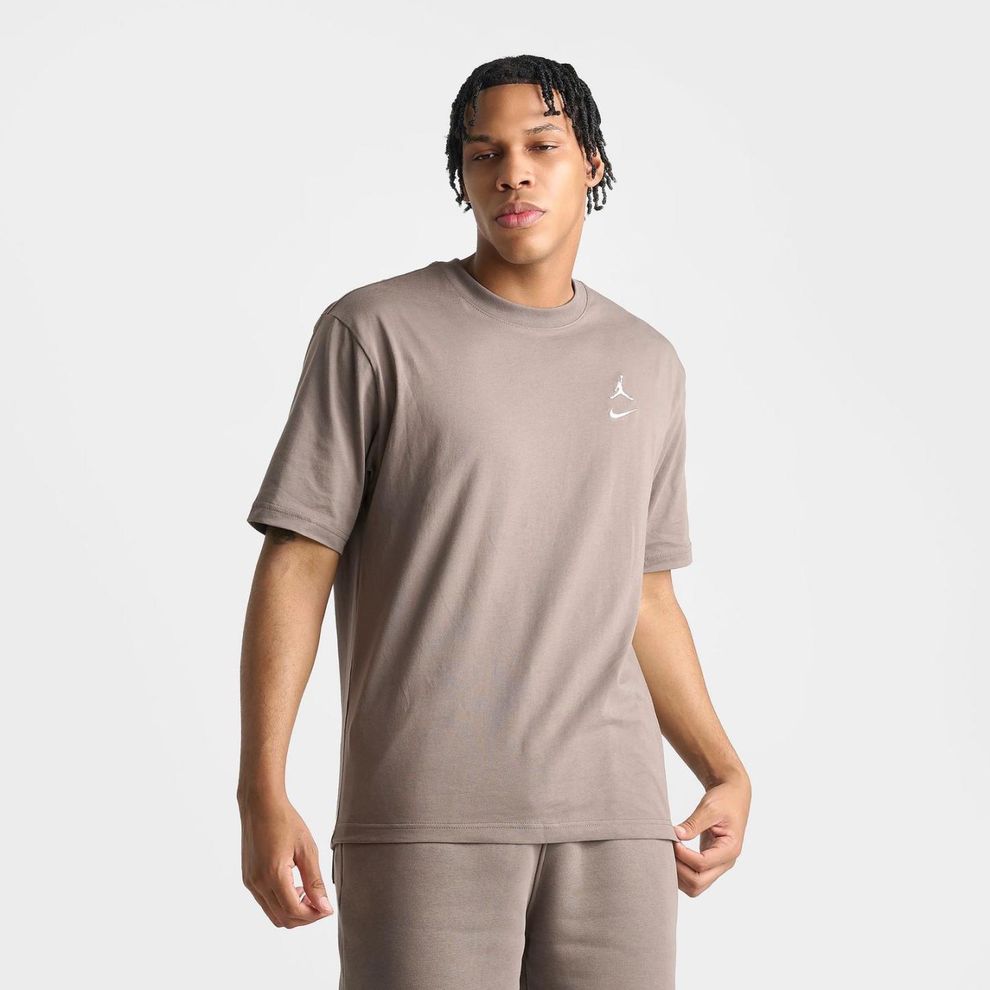 Men's Jordan Brooklyn Swoosh Logo T-Shirt - Olive Grey/Sail - view 3