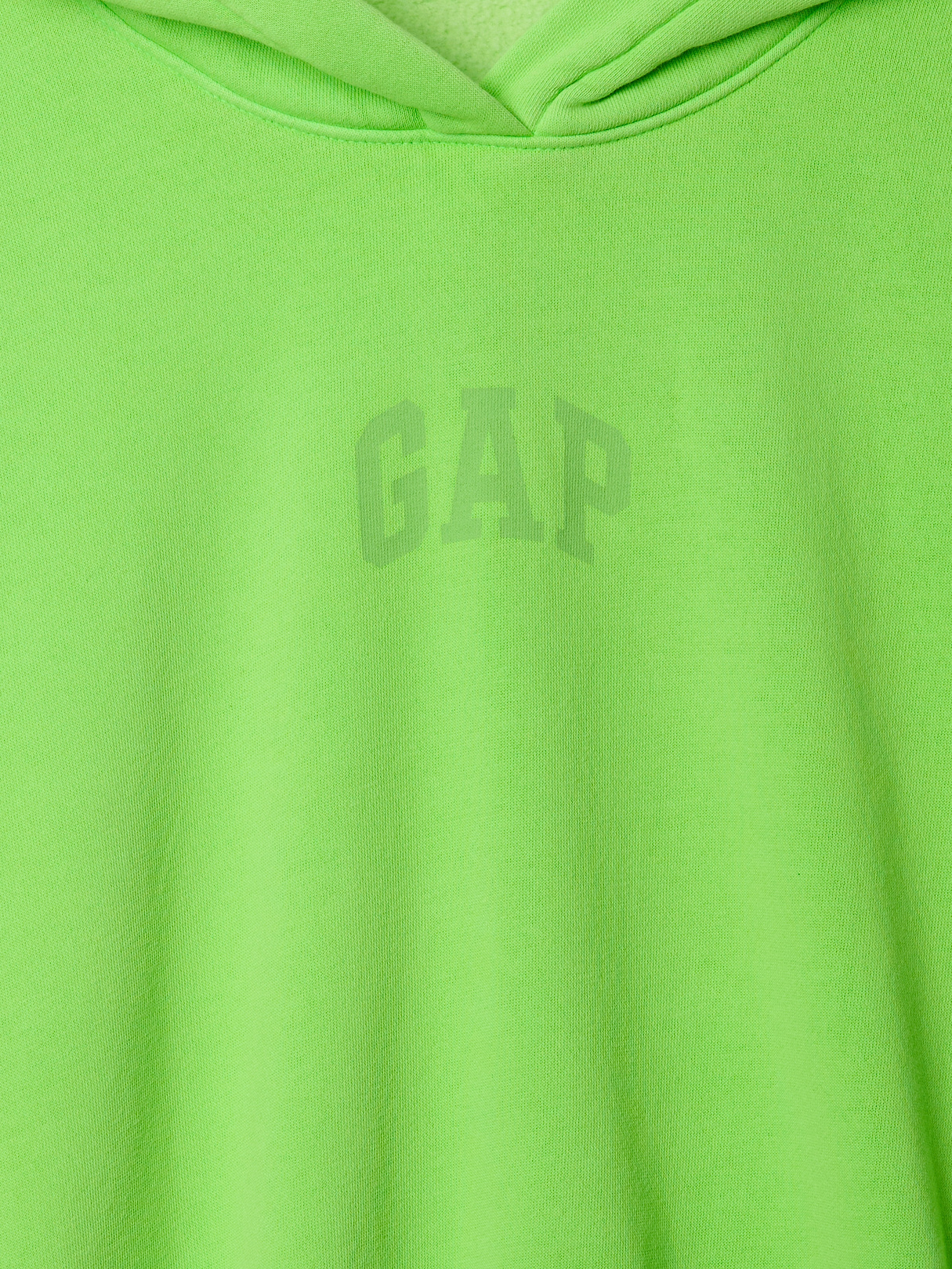 VintageSoft Crop Logo Hoodie - Jasmine green