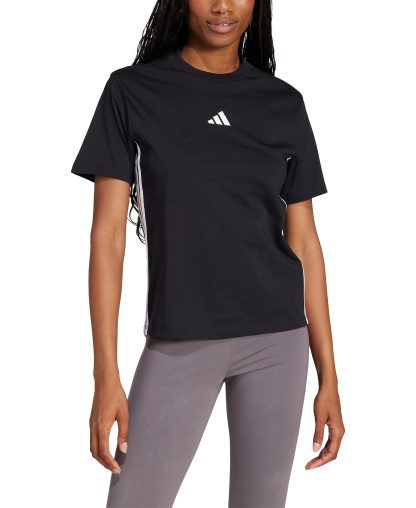 adidas Women's Essentials 3-Stripes Cotton T-Shirt - Black/white