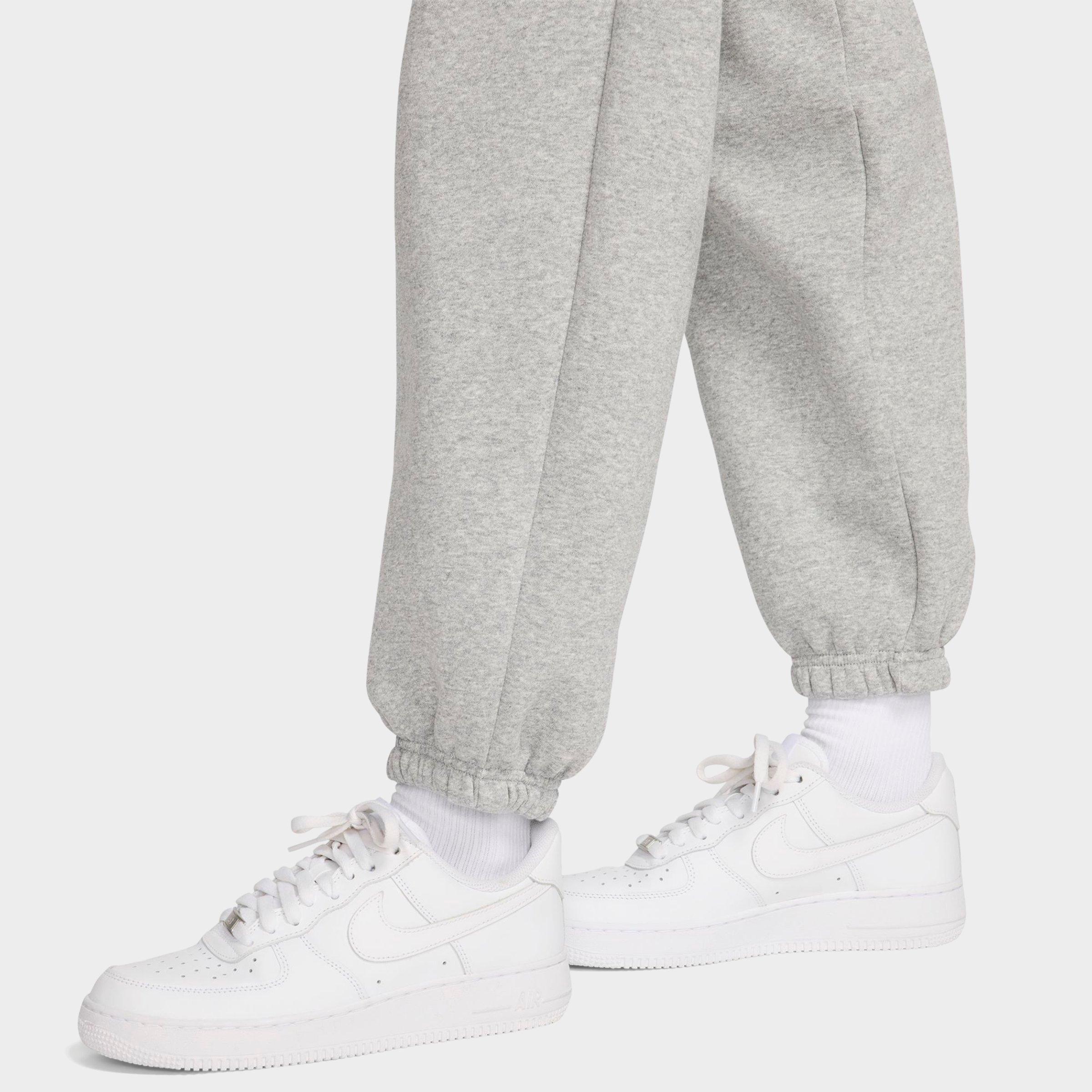 Women's Nithtke Sportswear Phoenix Fleece Oversized High-Waisted Jogger Pants - Dark Grey Heather/Sail