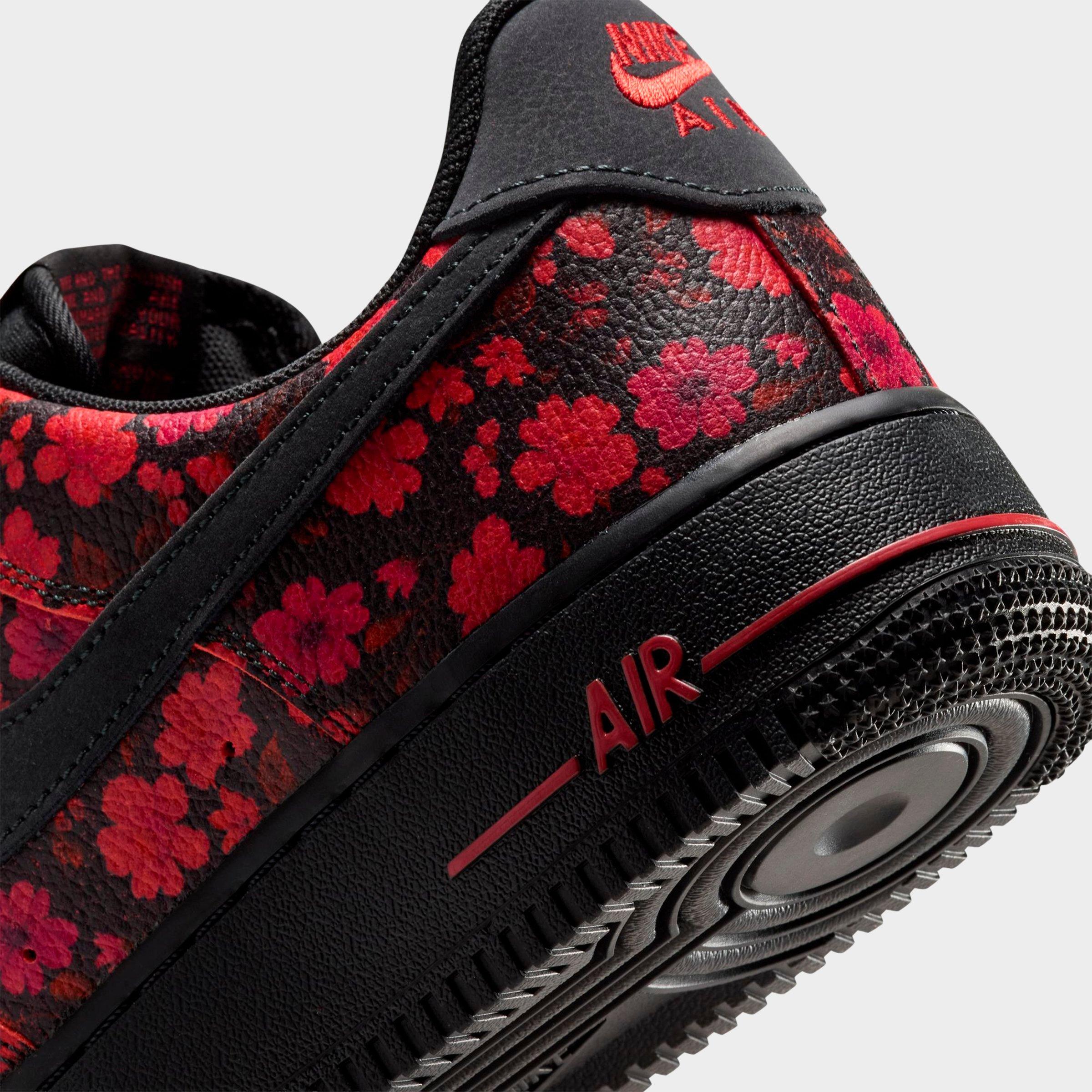 Women's Nithtke Air Force 1 '07 Floral Casual Shoes - Multi-Color/Cinnabar/Off Noir - Detail shot