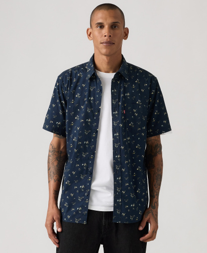 Levi's Men's Classic Pocket Short-Sleeve Shirt - Dress Blue