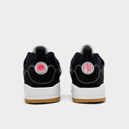 Men's Jordan Spizike Low Casual Shoes - Black/University Red/Gum Medium Brown/Sail - view 4