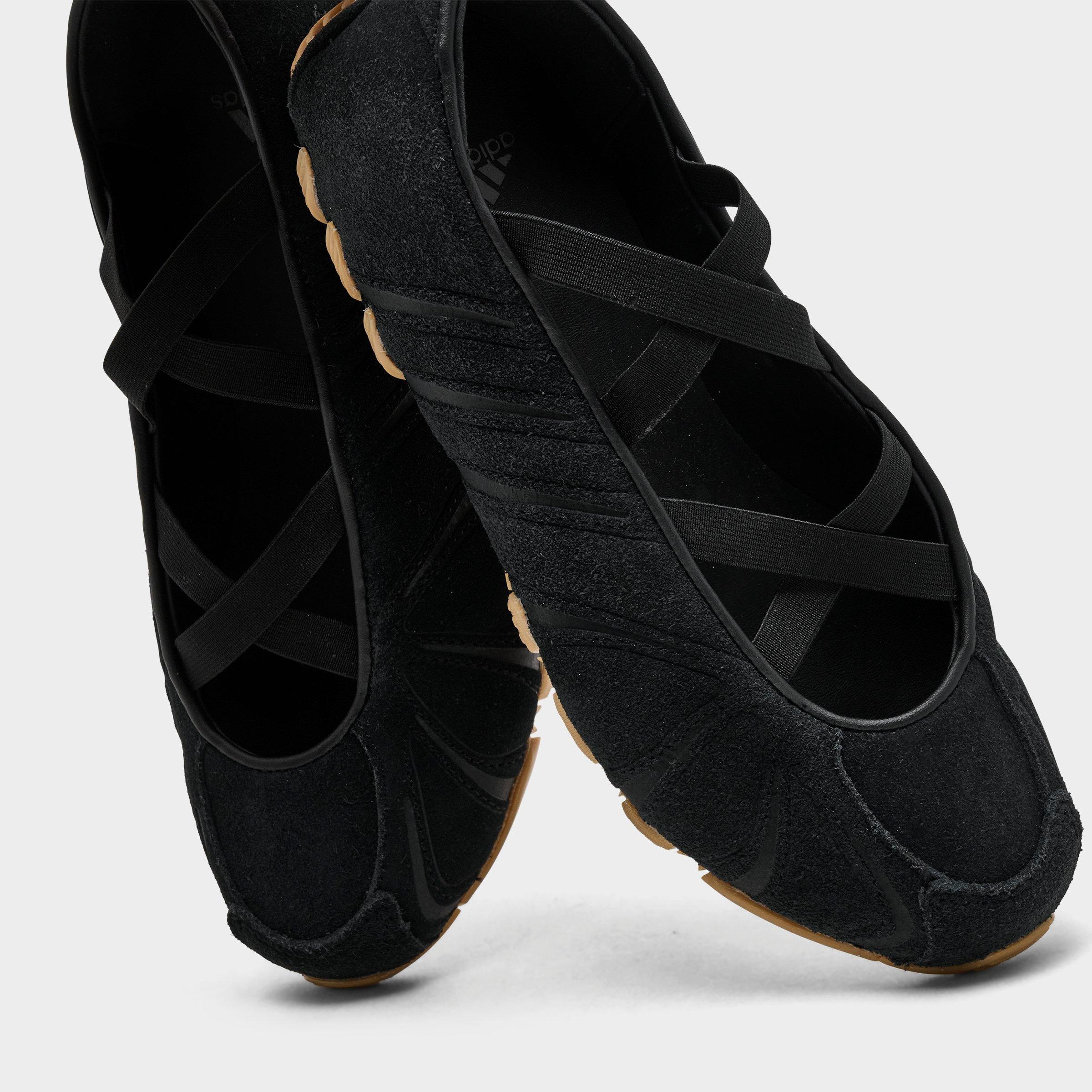 Women's adidas Originals Ghost Sprint Ballet Shoes - Core Black/Core Black/Gum - Detail shot