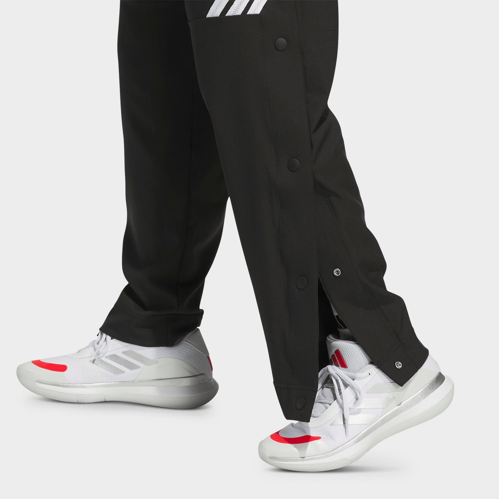 Men's adidas Crazy Lite Woven Basketball Pants - Black/White - view 5
