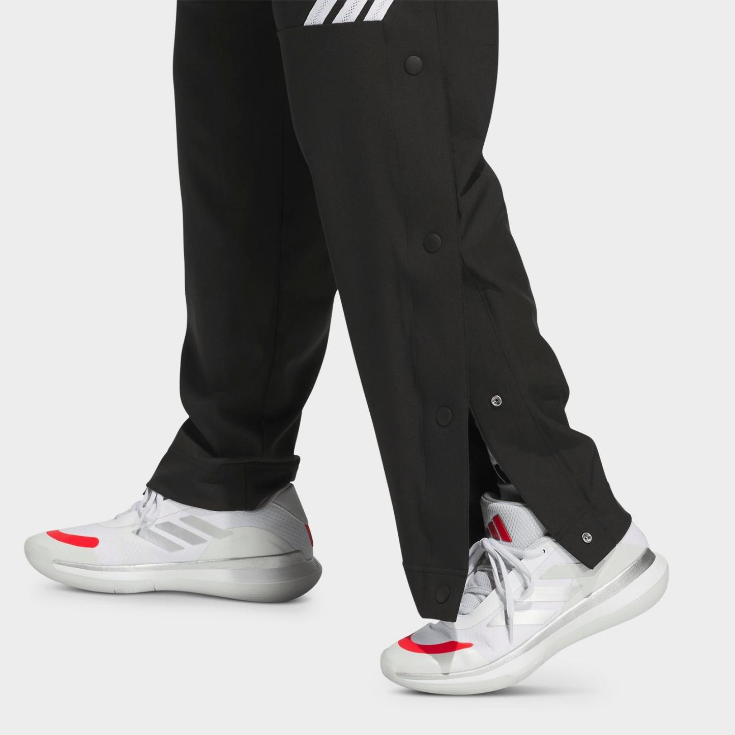 Men's adidas Crazy Lite Woven Basketball Pants - Black/White - view 5
