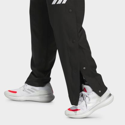 Men's adidas Crazy Lite Woven Basketball Pants - Black/White - view 5