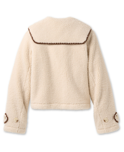 UGG Women's Nikia Relaxed-Fit Collared Neck Jacket - Cream