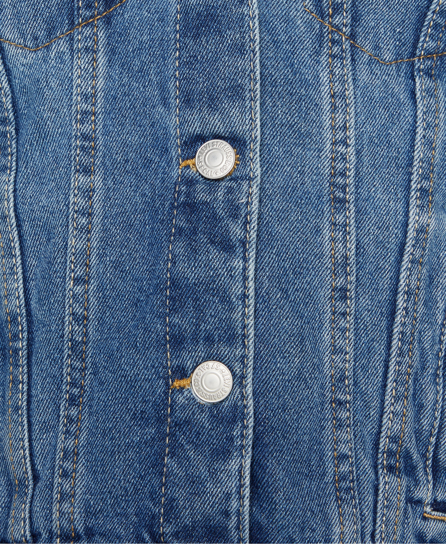 Levi's Big Girls Stylish Collared Denim Trucker Jacket - Med Blue