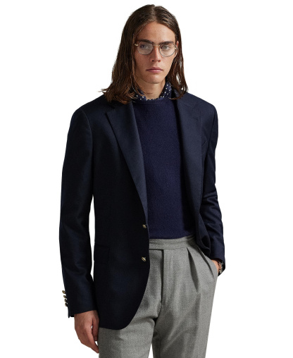 Polo Ralph Lauren Men's Polo Modern Wool-Blend Gabardine Blazer - Navy