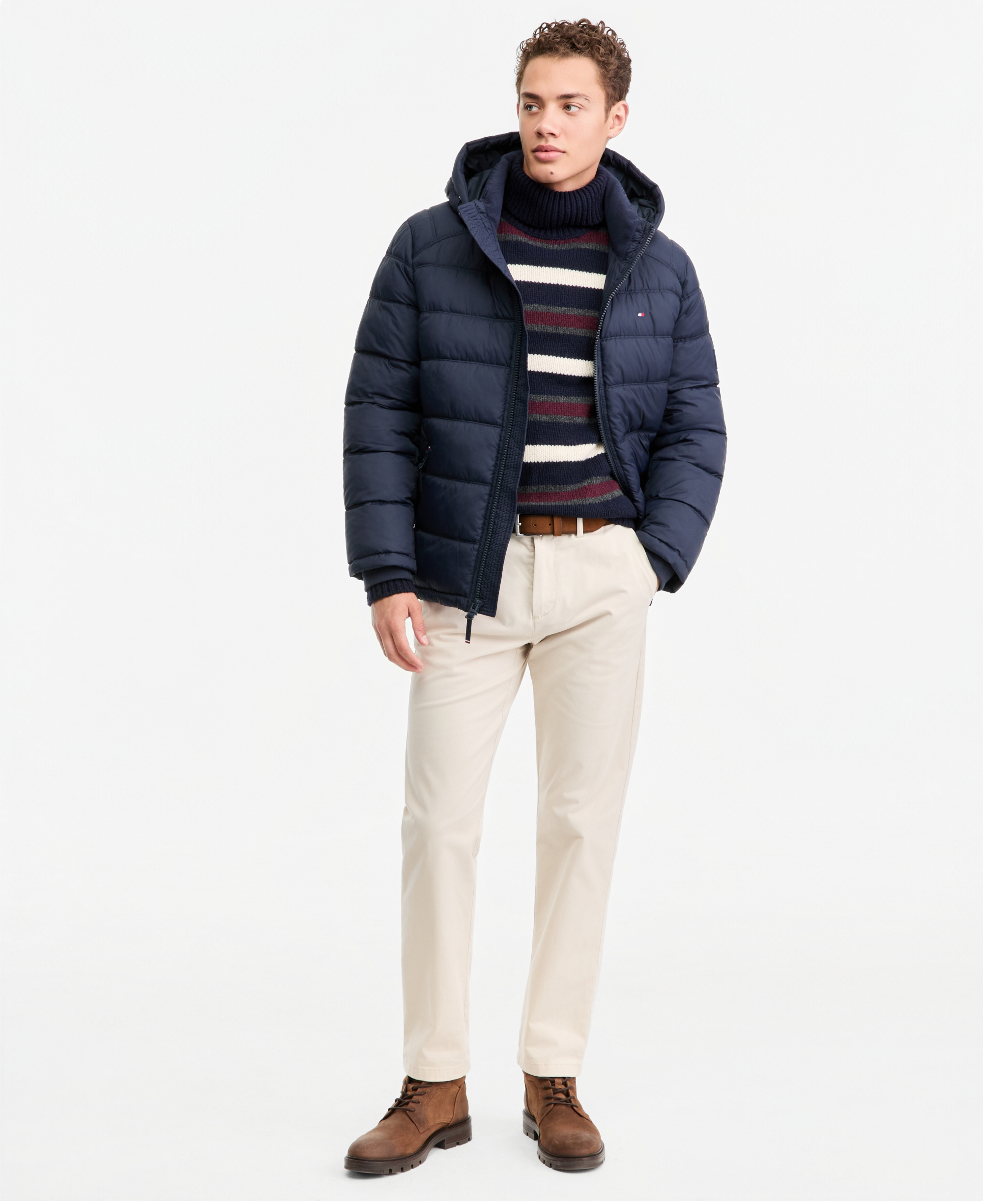 Tommy Hilfiger Men's Hooded Puffer Jacket - Midnight Navy