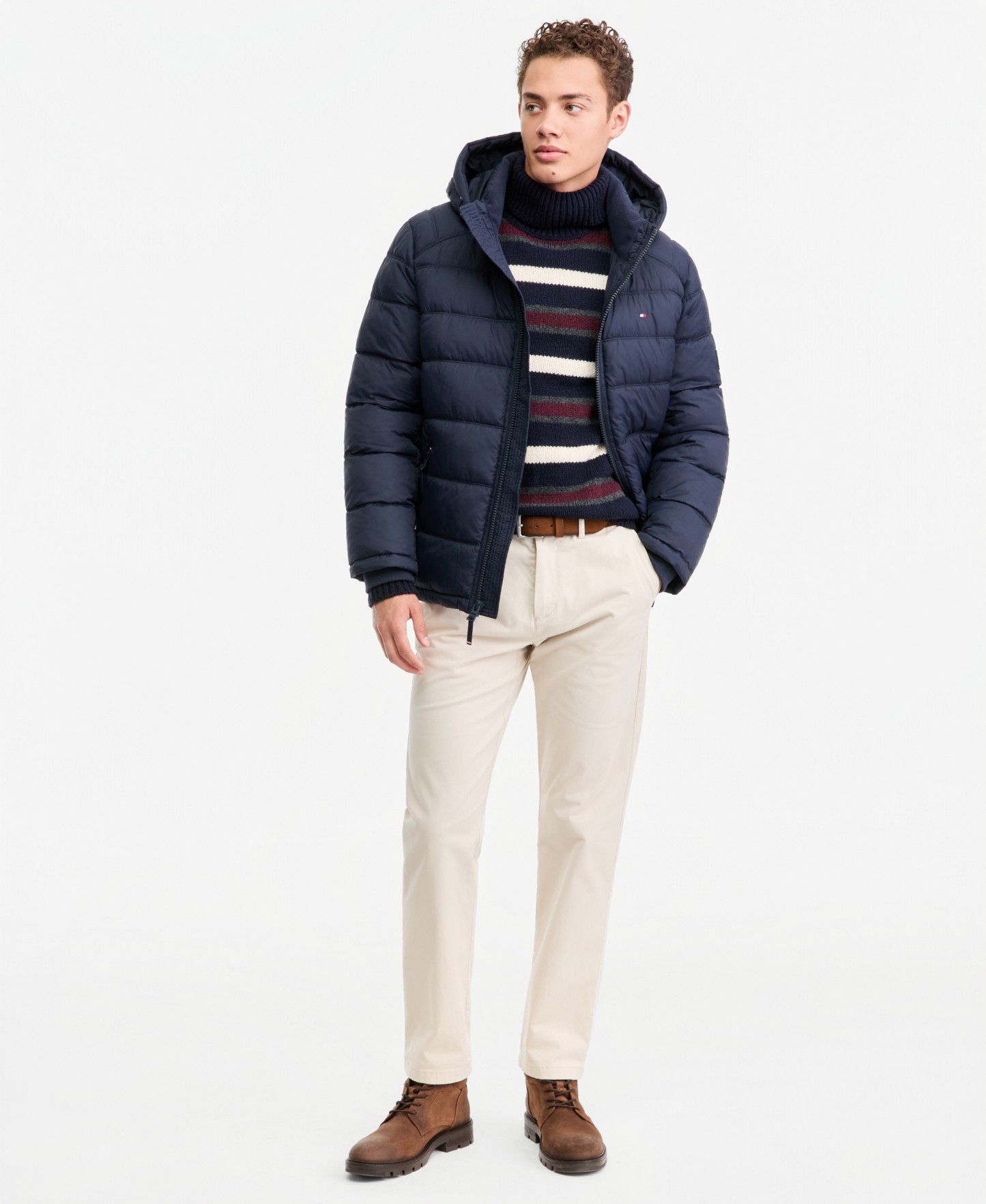 Tommy Hilfiger Men's Hooded Puffer Jacket - Midnight Navy