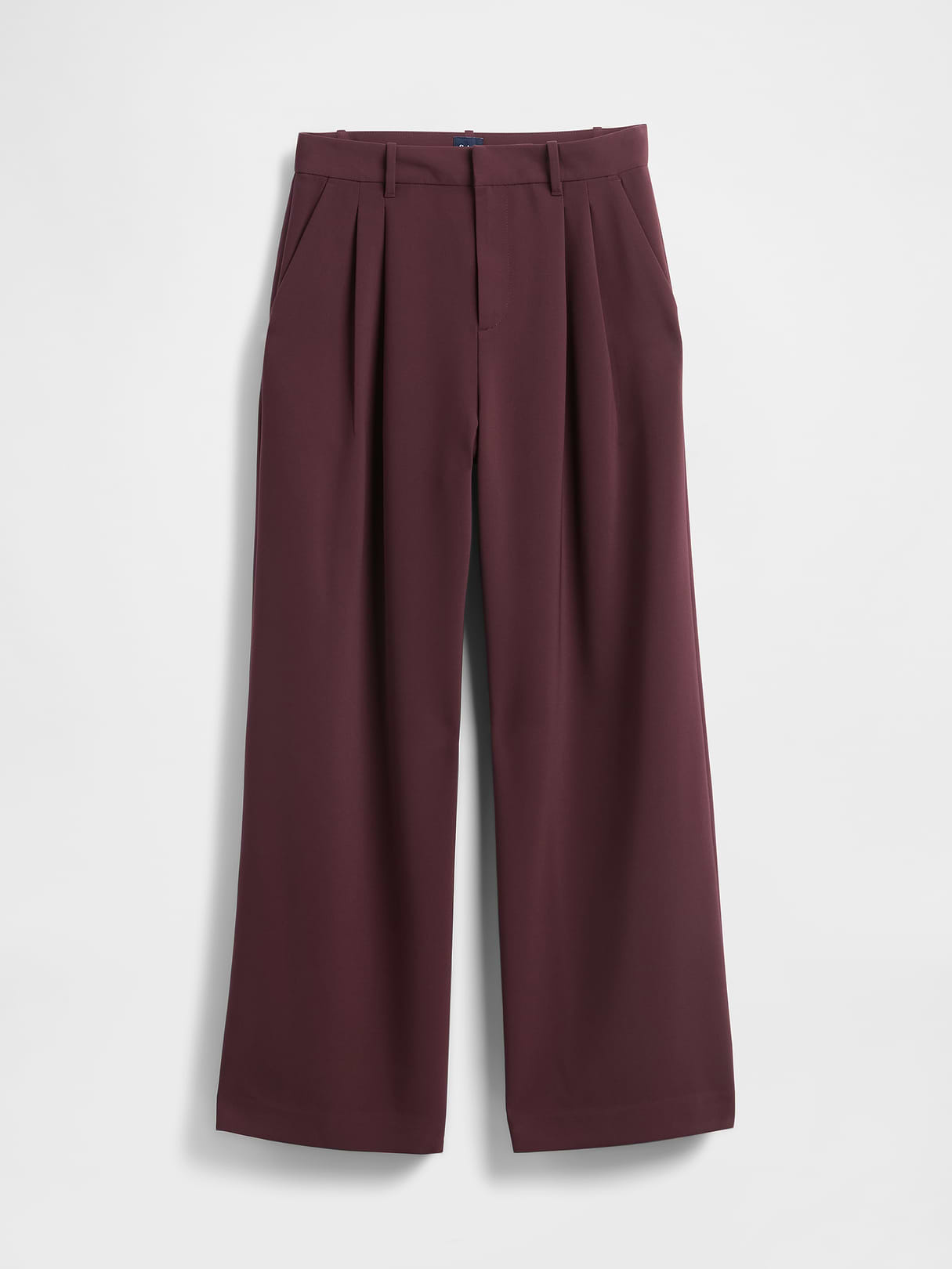 365 High Rise Pleated Trousers - Bordeaux purple