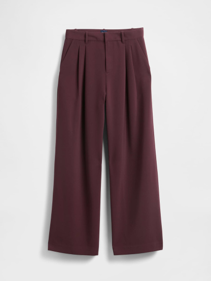 365 High Rise Pleated Trousers - Bordeaux purple