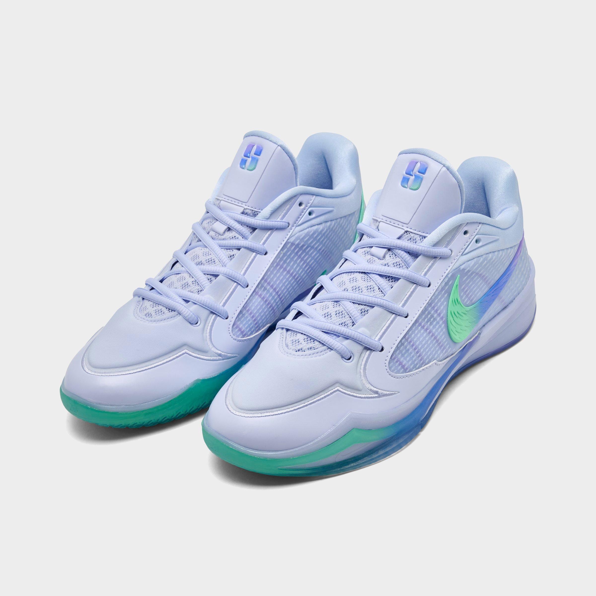 Nithtke Sabrina 4 Basketball Shoes - Palest Purple/Green Glow/Atomic Violet/Victory Lapis - Both shoes facing left