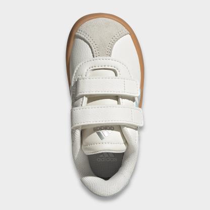 Kids' Toddler adidas VL Court 3.0 Hook-And-Loop Casual Shoes - Core White/Ice Blue/Gum - Top view
