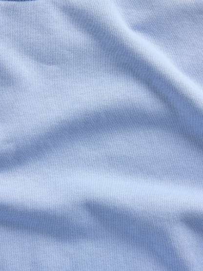 VintageSoft Terry Oversized Wedge Side-Slit Sweatshirt - Light blue