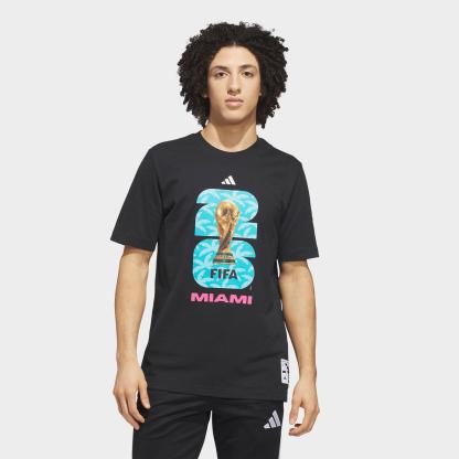 Men's adidas Soccer FIFA World Cup 26™ Host City Miami Graphic T-Shirt - Black - view 1