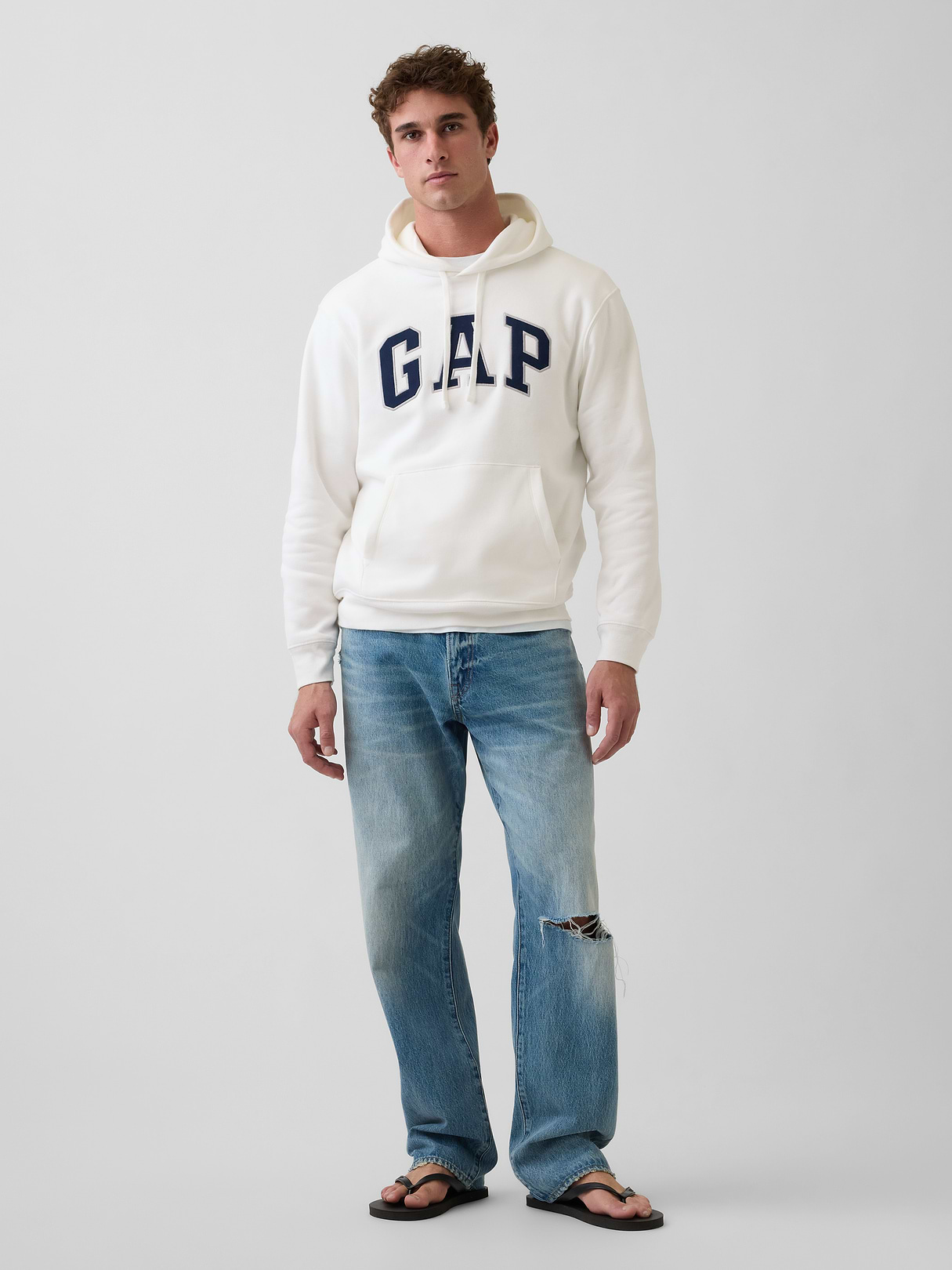 Adult VintageSoft Arch Logo Hoodie - Off white