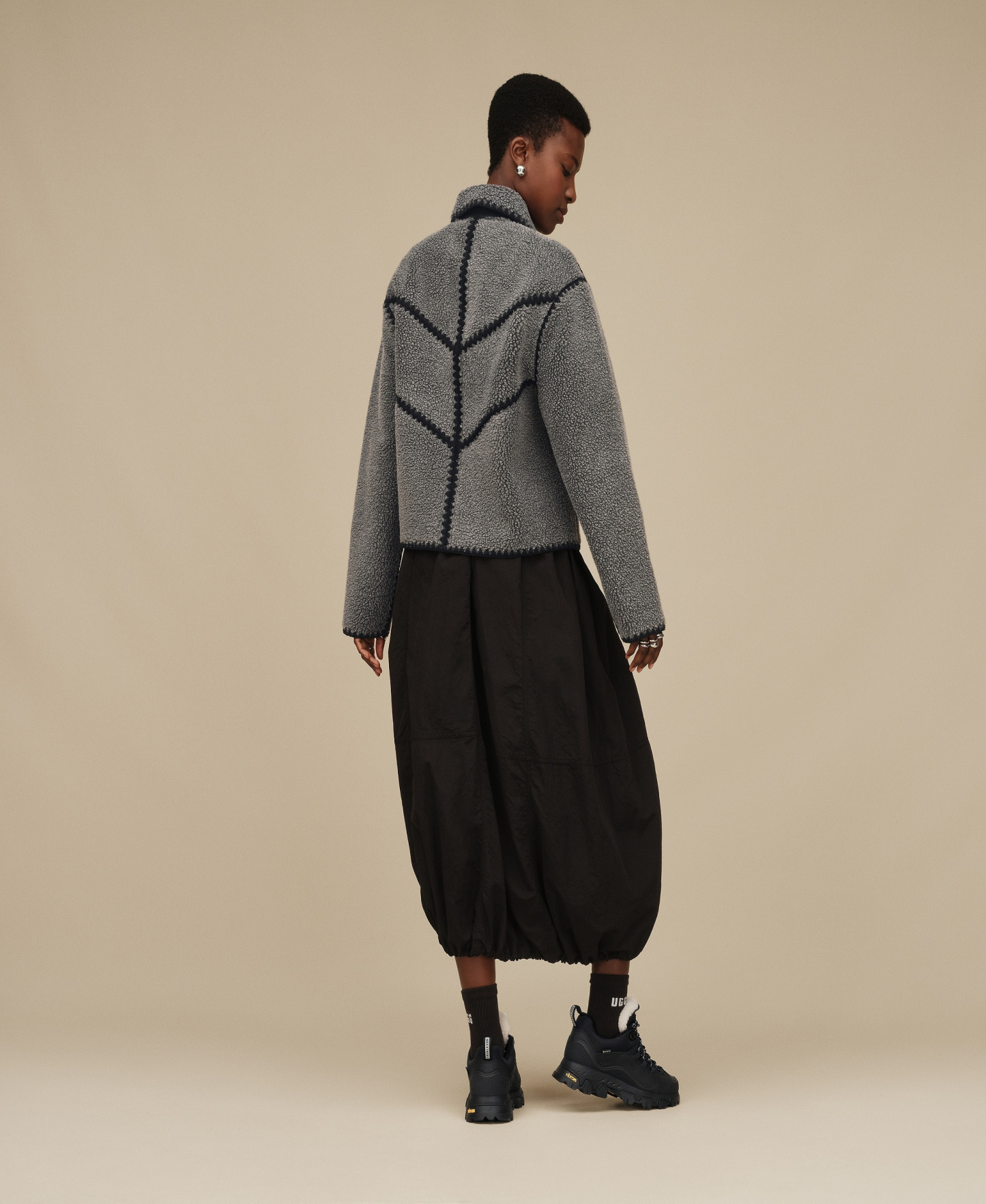 UGG Women's Ellison Fluff Shell Jacket - Charcoal Heather