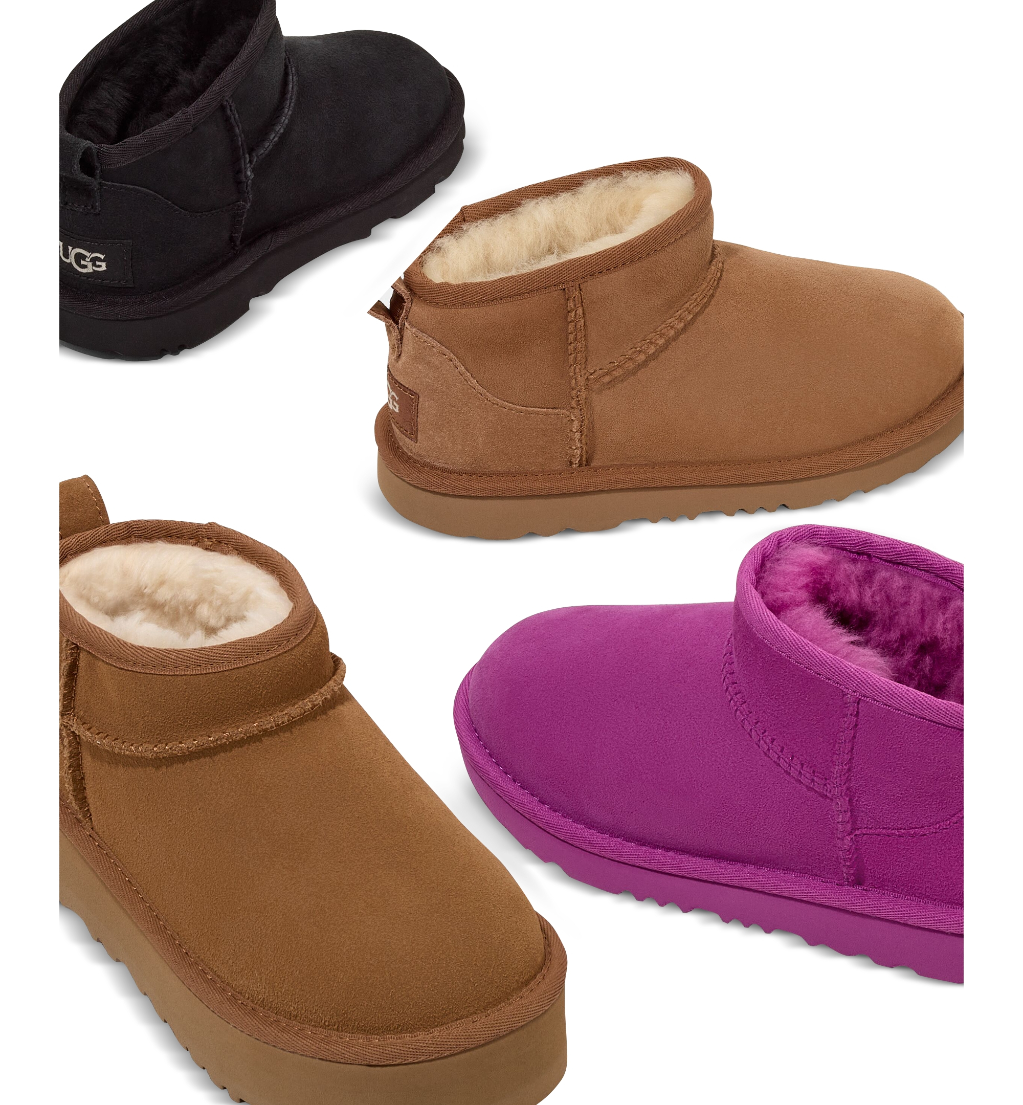 UGG® Kids Classic Ultra Mini Platform Booties - Chestnut