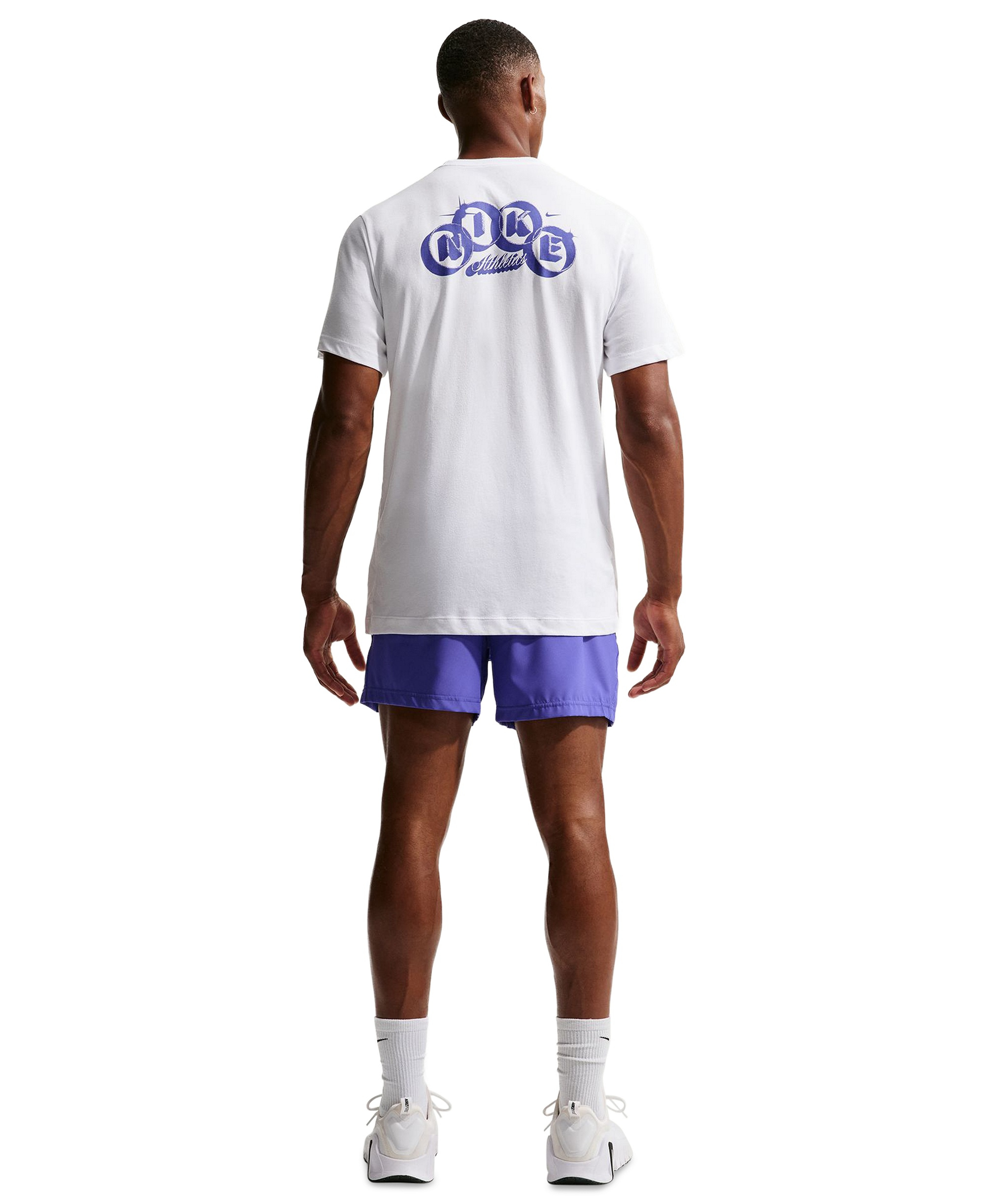 Nike Men's Dri-FIT Short-Sleeve T-Shirt - White/persian Violet