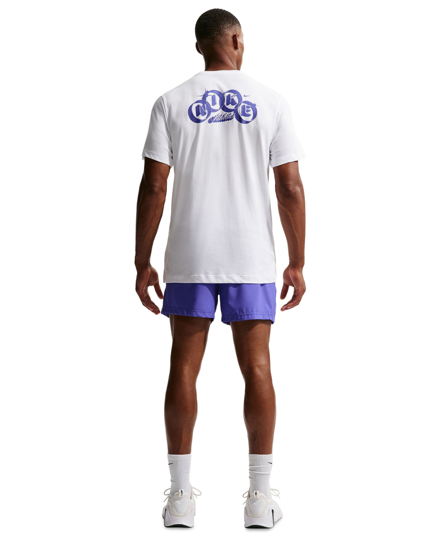 Nike Men's Dri-FIT Short-Sleeve T-Shirt - White/persian Violet