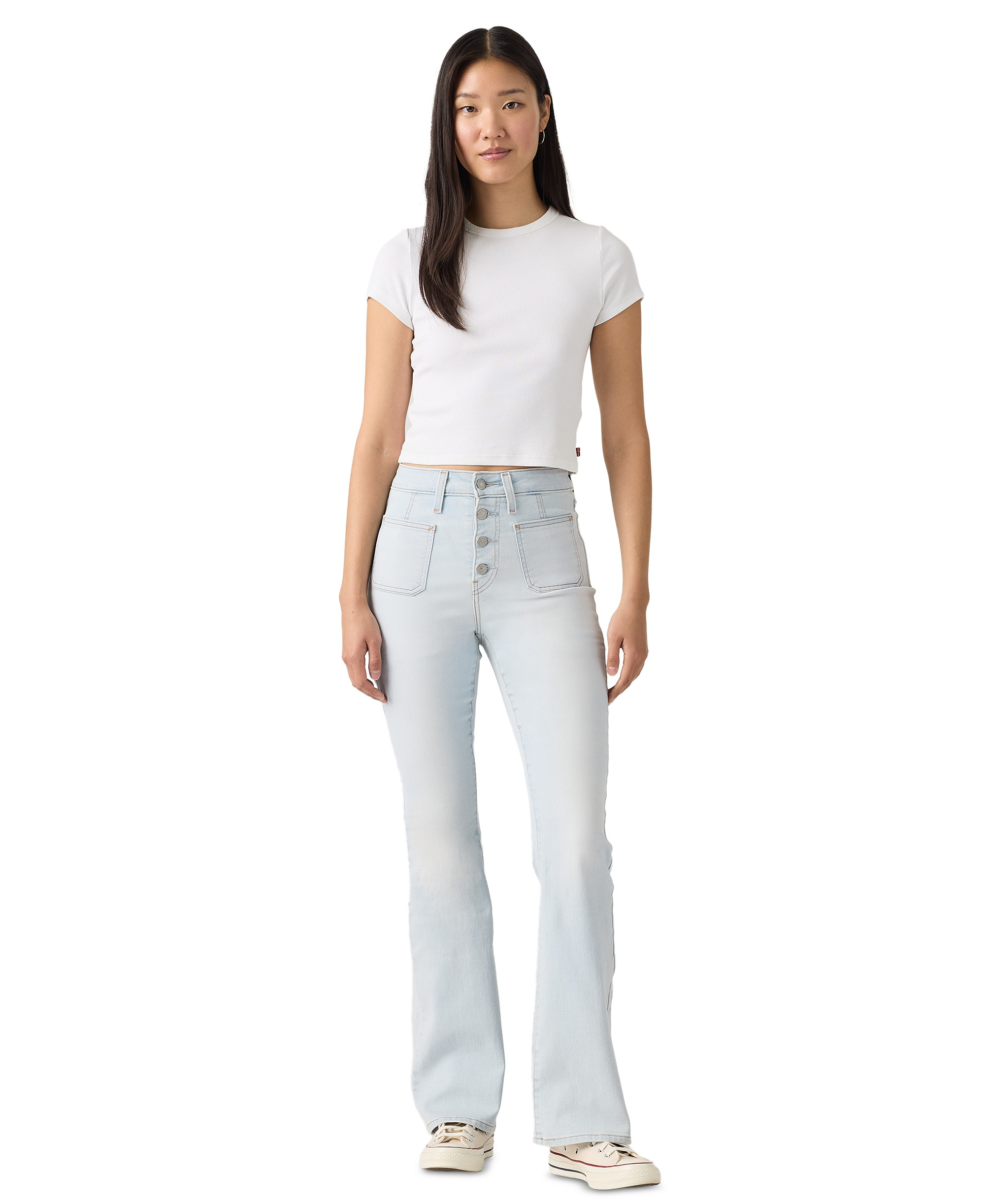 Levi's Women's 726 Patch Pocket High-Rise Slim-Fit Flare Jeans - Glance Around