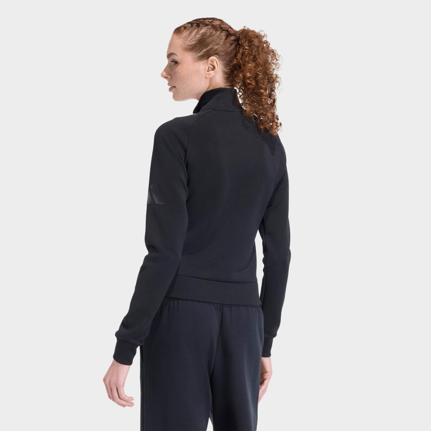 Women's adidas Sportswear Soft Lux Slim Track Top - Black - view 3